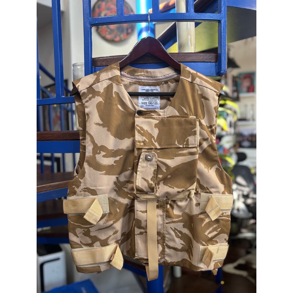Vintage UK/NATO Military Desert Camo Body Armour Cover Vest